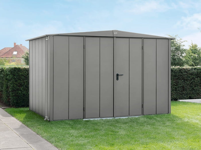 Ecostar Gerätehaus Elegant-S,Typ 3, Grau Aluminum, 2 flg