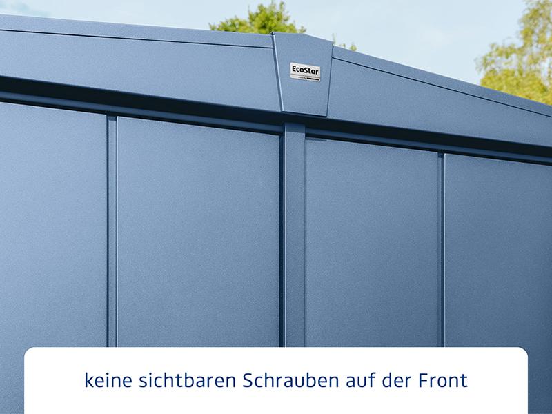 Ecostar Gerätehaus Elegant-S,Typ 3, Taubenblau, 2 flg