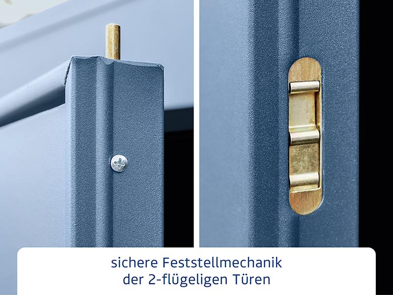 Ecostar Gerätehaus Elegant-S,Typ 3, Taubenblau, 2 flg