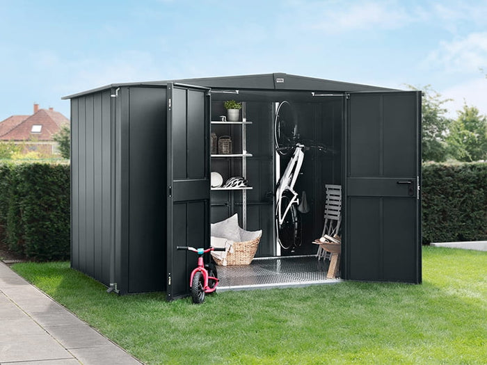 Ecostar Gerätehaus Elegant-S,Typ 3, Anthrazitgrau, 2 flg