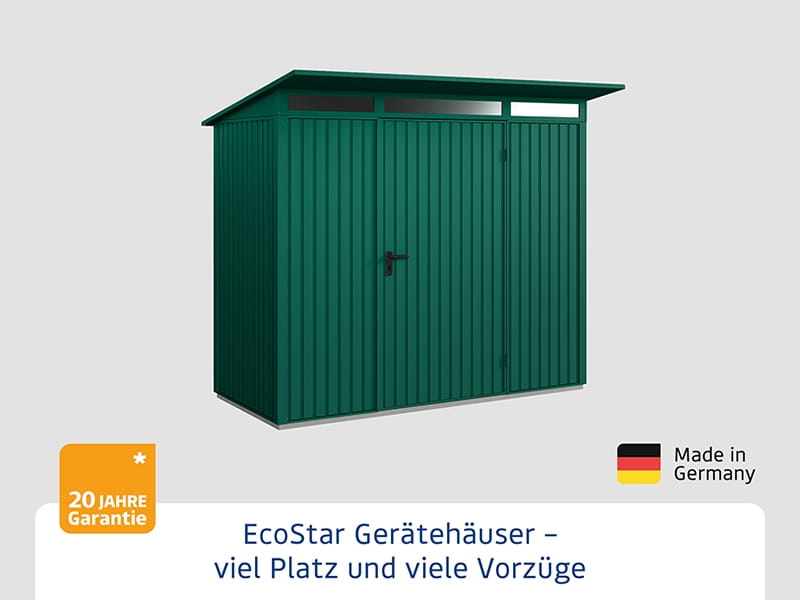 Ecostar Gerätehaus Trend-P,Typ 1, Moosgrün, 1 flg