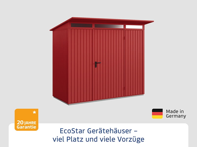 Ecostar Gerätehaus Trend-P,Typ 1, Purpurrot, 1 flg
