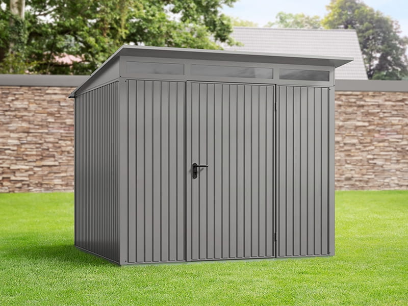 Ecostar Gerätehaus Trend-P,Typ 2, Grau Aluminum, 1 flg