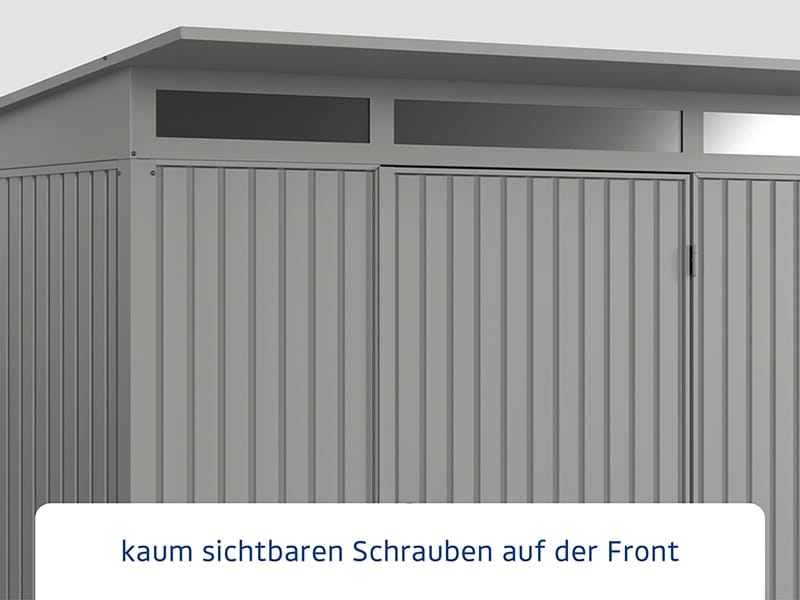 Ecostar Gerätehaus Trend-P,Typ 2, Grau Aluminum, 1 flg