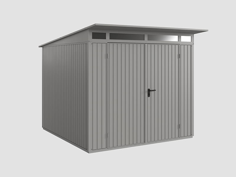 Ecostar Gerätehaus Trend-P,Typ 2, Grau Aluminum, 2 flg