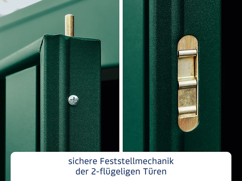 Ecostar Gerätehaus Trend-P,Typ 2, Moosgrün, 2 flg