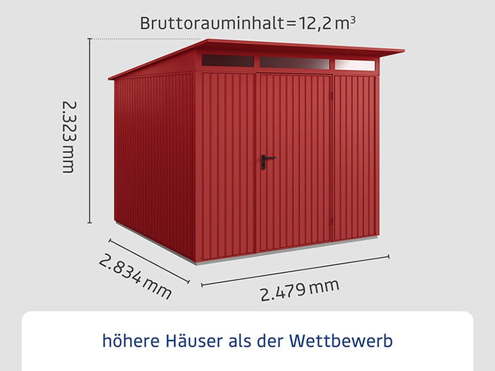 Ecostar Gerätehaus Trend-P,Typ 2, Purpurrot, 1 flg