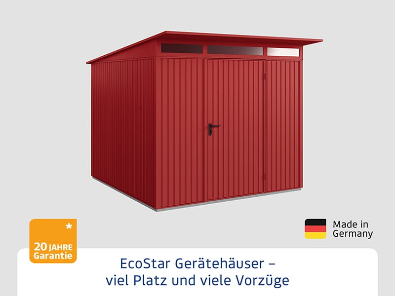 Ecostar Gerätehaus Trend-P,Typ 2, Purpurrot, 1 flg
