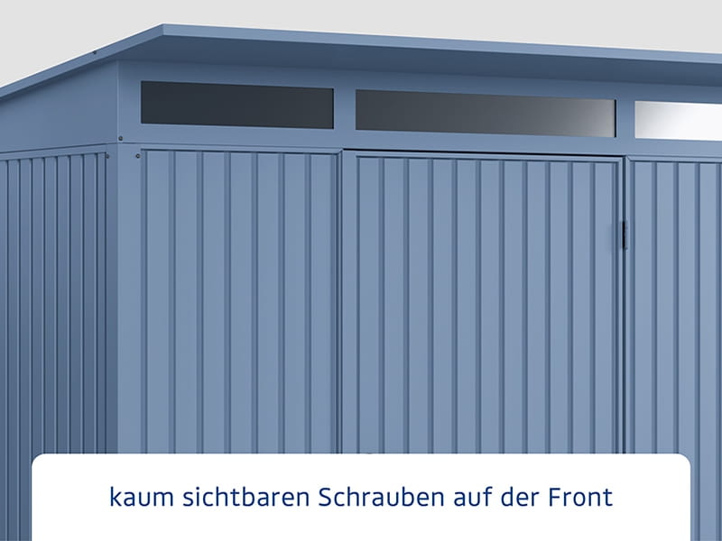 Ecostar Gerätehaus Trend-P,Typ 2, Taubenblau, 1 flg