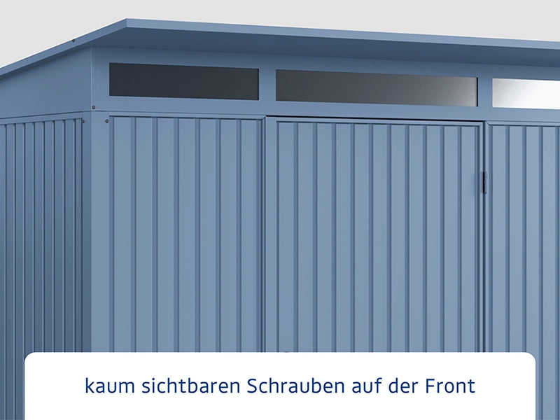 Ecostar Gerätehaus Trend-P,Typ 2, Taubenblau, 2 flg