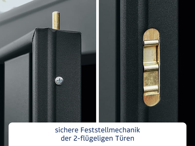 Ecostar Gerätehaus Trend-P,Typ 3, Anthrazitgrau, 2 flg