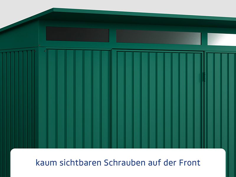 Ecostar Gerätehaus Trend-P,Typ 3, Moosgrün, 2 flg