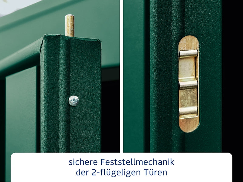 Ecostar Gerätehaus Trend-P,Typ 3, Moosgrün, 2 flg