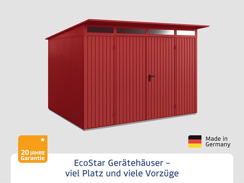 Ecostar Gerätehaus Trend-P,Typ 3, Purpurrot, 2 flg