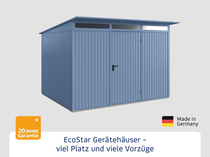 Ecostar Gerätehaus Trend-P,Typ 3, Taubenblau, 1 flg