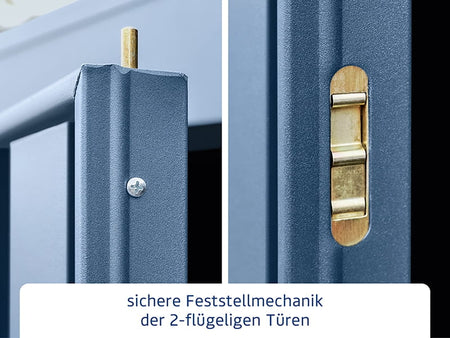 Ecostar Gerätehaus Trend-P,Typ 3, Taubenblau, 2 flg