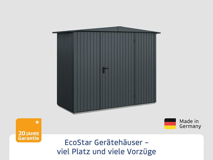 Ecostar Gerätehaus Trend-S,Typ 1, Anthrazitgrau, 1 flg