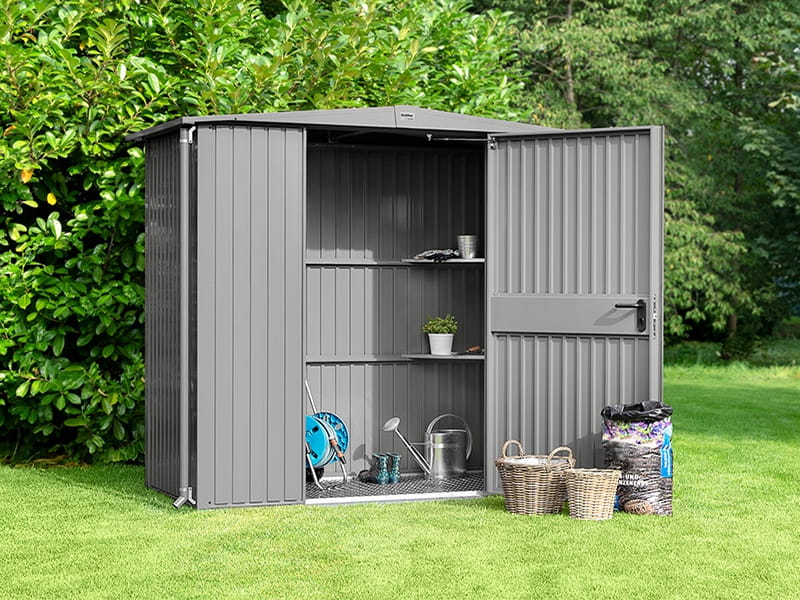 Ecostar Gerätehaus Trend-S,Typ 1, Grau Aluminum, 1 flg