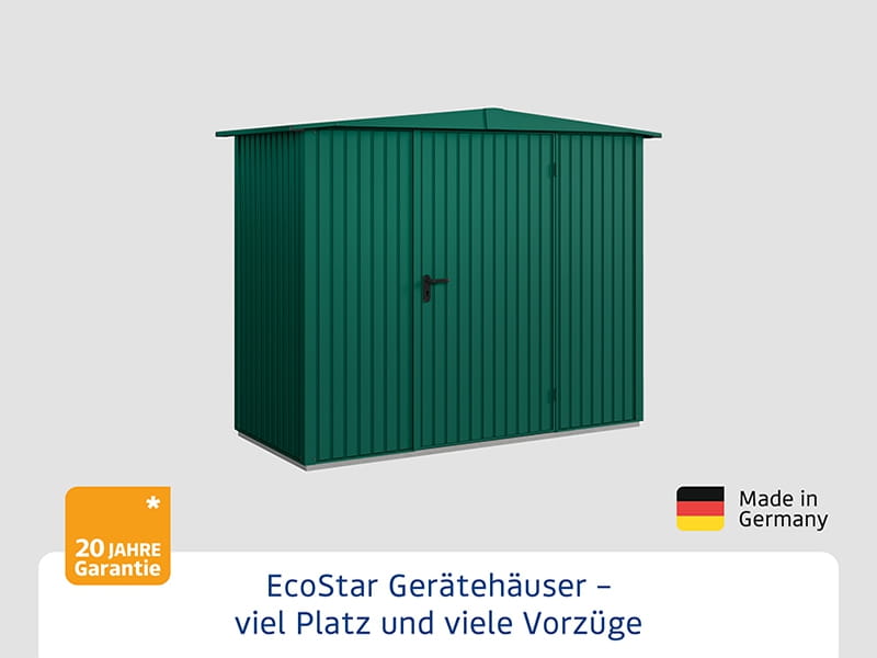 Ecostar Gerätehaus Trend-S,Typ 1, Moosgrün, 1 flg