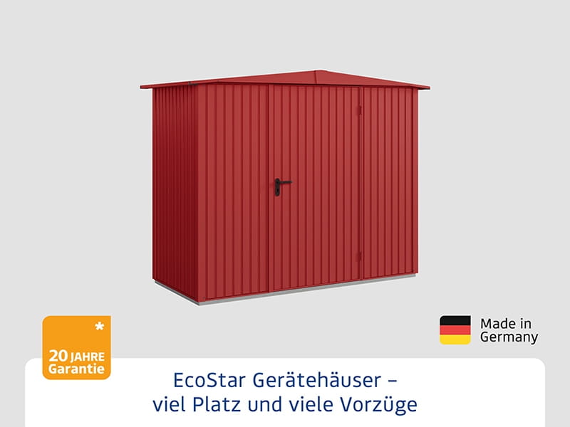 Ecostar Gerätehaus Trend-S,Typ 1, Purpurrot, 1 flg