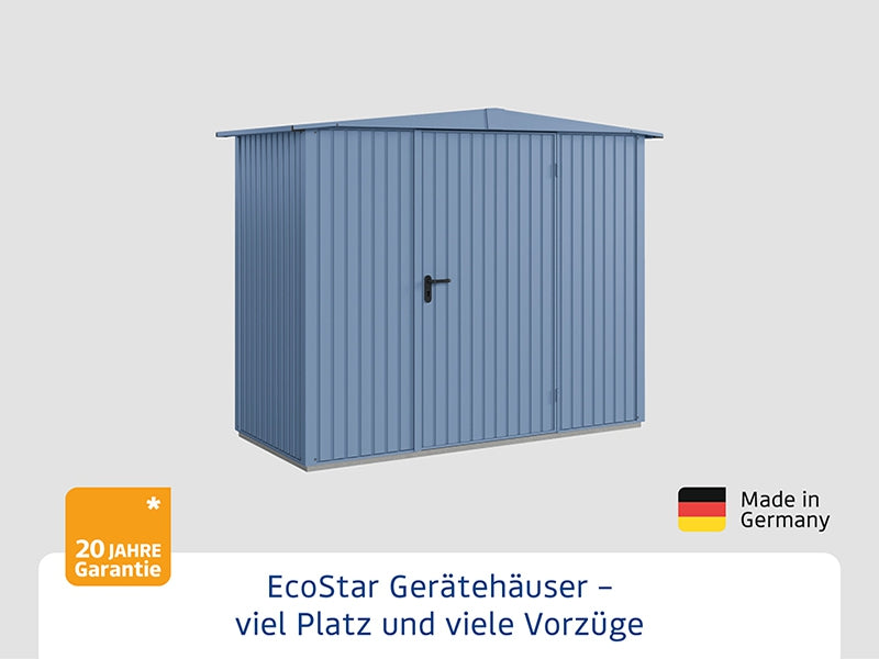 Ecostar Gerätehaus Trend-S,Typ 1, Taubenblau, 1 flg