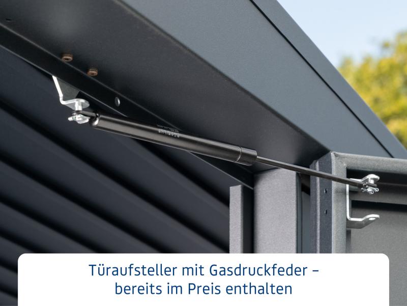 Ecostar Gerätehaus Trend-S,Typ 2, Anthrazitgrau, 2 flg
