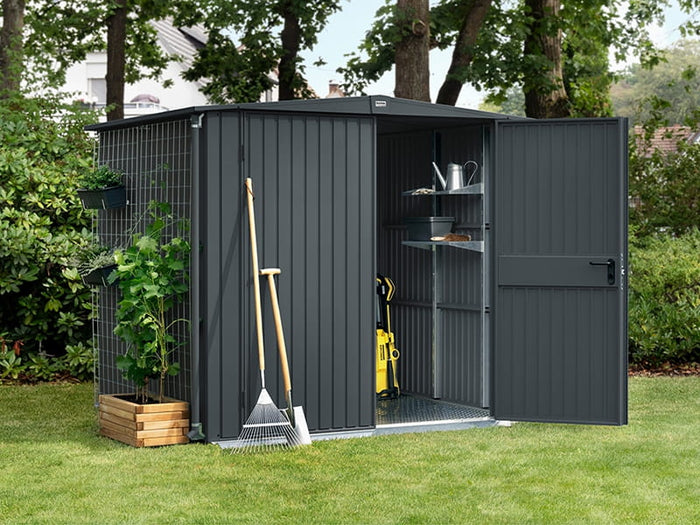 Ecostar Gerätehaus Trend-S,Typ 2, Anthrazitgrau, 2 flg