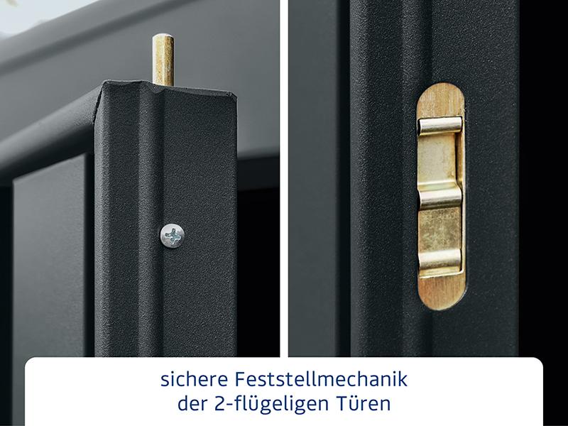 Ecostar Gerätehaus Trend-S,Typ 2, Anthrazitgrau, 2 flg