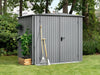 Ecostar Gerätehaus Trend-S,Typ 2, Grau Aluminum, 2 flg