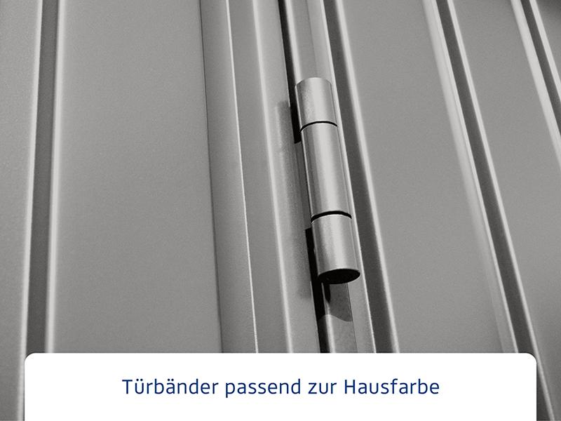 Ecostar Gerätehaus Trend-S,Typ 2, Grau Aluminum, 2 flg