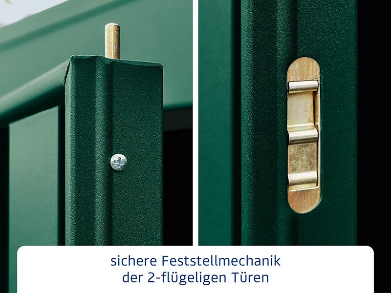 Ecostar Gerätehaus Trend-S,Typ 2, Moosgrün, 2 flg