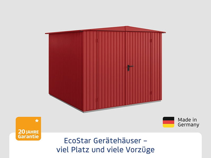 Ecostar Gerätehaus Trend-S,Typ 2, Purpurrot, 2 flg