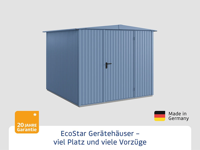 Ecostar Gerätehaus Trend-S,Typ 2, Taubenblau, 1 flg
