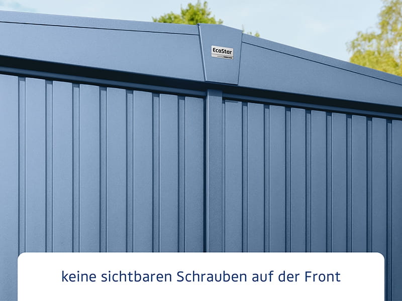 Ecostar Gerätehaus Trend-S,Typ 2, Taubenblau, 2 flg