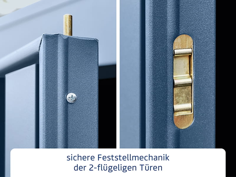 Ecostar Gerätehaus Trend-S,Typ 2, Taubenblau, 2 flg