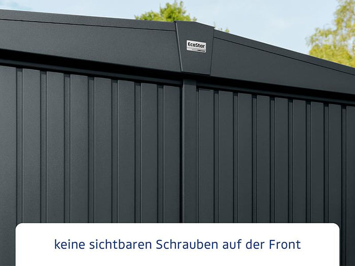 Ecostar Gerätehaus Trend-S,Typ 3, Anthrazitgrau, 1 flg