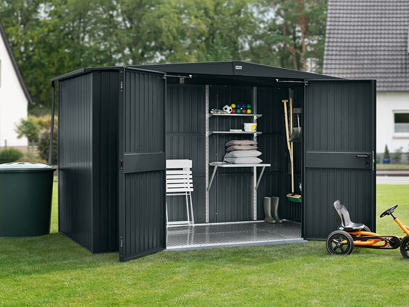 Ecostar Gerätehaus Trend-S,Typ 3, Anthrazitgrau, 2 flg