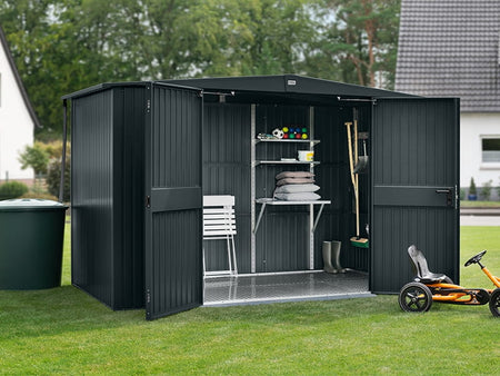 Ecostar Gerätehaus Trend-S,Typ 3, Anthrazitgrau, 2 flg
