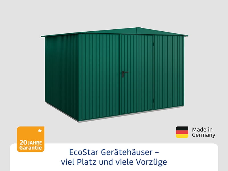 Ecostar Gerätehaus Trend-S,Typ 3, Moosgrün, 1 flg