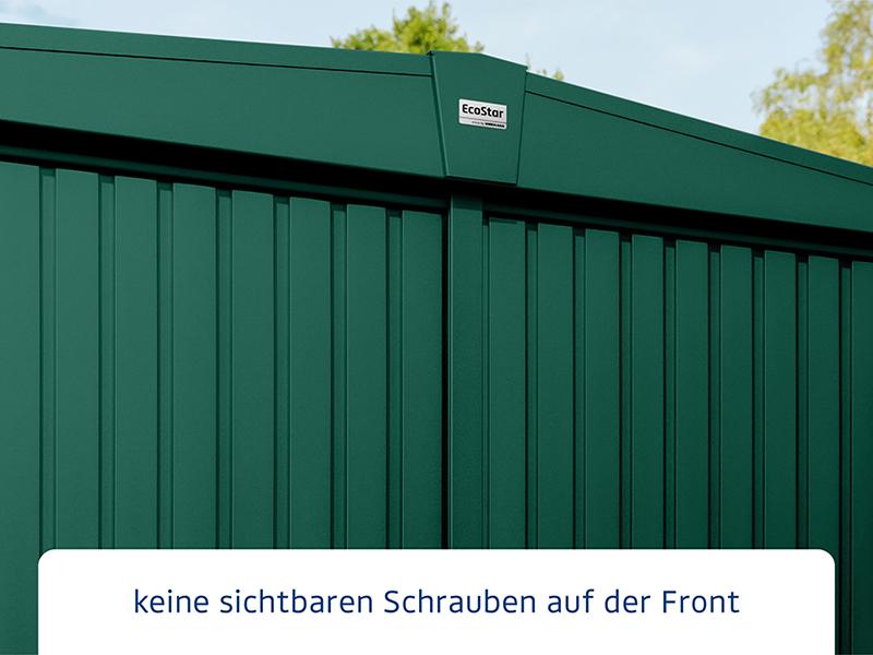 Ecostar Gerätehaus Trend-S,Typ 3, Moosgrün, 2 flg