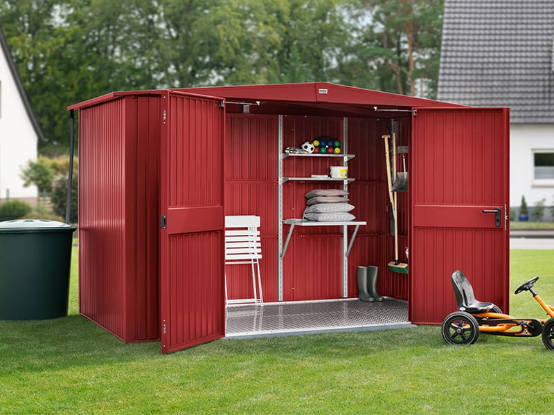 Ecostar Gerätehaus Trend-S,Typ 3, Purpurrot, 2 flg