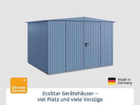 Ecostar Gerätehaus Trend-S,Typ 3, Taubenblau, 2 flg