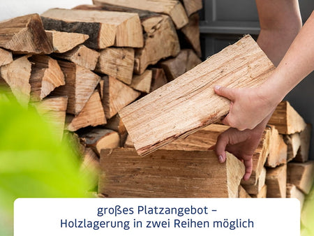 EcoStar Kaminholzregal ,ELEGANT-V,TYP1, Taubenblau