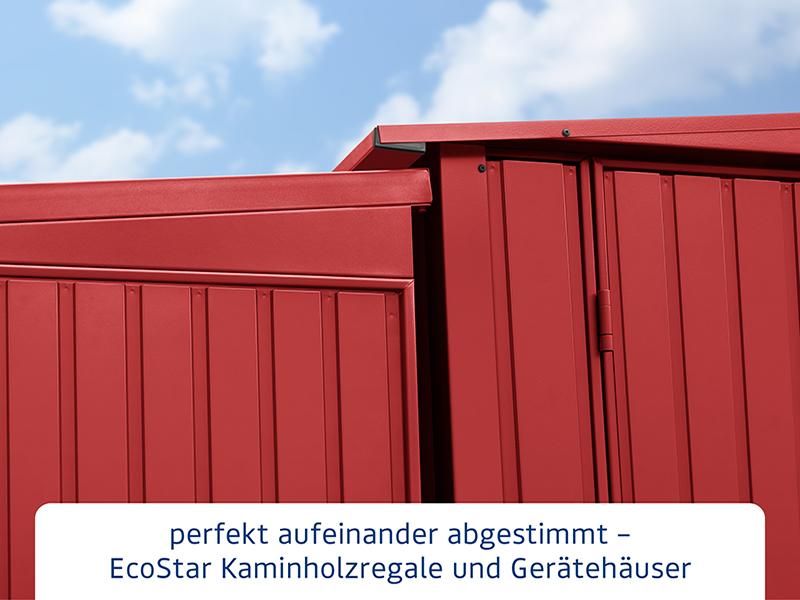 EcoStar Kaminholzregal ,TREND-V,TYP1, Purpurrot