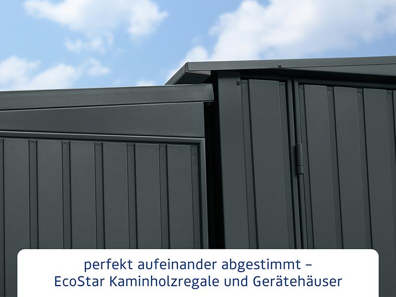 EcoStar Kaminholzregal ,TREND-V,TYP1, Anthrazitgrau