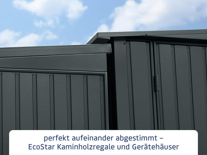 EcoStar Kaminholzregal ,TREND-V,TYP1, Anthrazitgrau