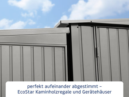 EcoStar Kaminholzregal ,TREND-V,TYP2, Grau Aluminum