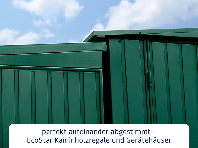 EcoStar Kaminholzregal ,TREND-V,TYP2, Moosgrün