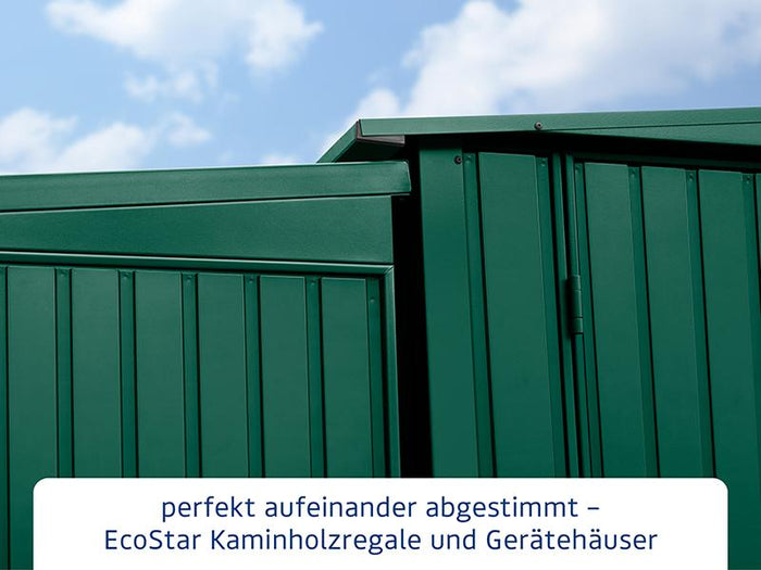 EcoStar Kaminholzregal ,TREND-V,TYP2, Moosgrün