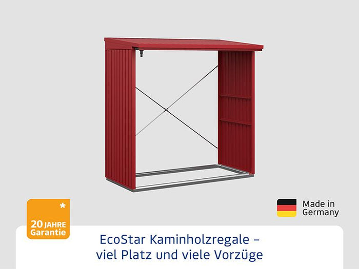 EcoStar Kaminholzregal ,TREND-V,TYP2, Purpurrot